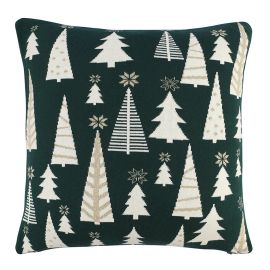 Подушка вязаная с новогодним рисунком Whitewood из коллекции New Year Essential, 45x45 см, Tkano
