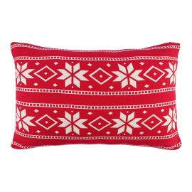 Подушка вязаная с новогодним рисунком Frostwork из коллекции New Year Essential, 40x60 см, Tkano