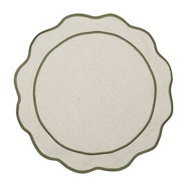 Салфетка под приборы Anemone из коллекции Trendy Ruffles, 40 см, оливковый, Tkano