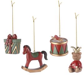 Набор ёлочных украшений Classic Christmas Charm из коллекции New Year Essential, 4 шт., Tkano