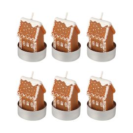 Набор декоративных свечей Gingerbread houses из коллекции New Year Essential, 6 шт., Tkano