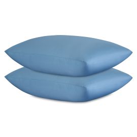 Набор наволочек из премиального сатина джинсово-синего цвета из коллекции Essential, 50х70 см, Tkano