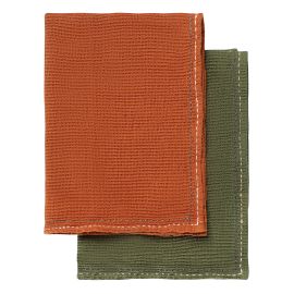 Набор вафельных полотенец с декоративной строчкой из коллекции Essential, 50х70 см, Tkano