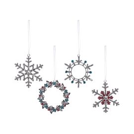 Набор елочных украшений Christmas diamonds из коллекции New Year Essential, 4 шт., Tkano