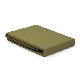 Простыня из премиального сатина оливкового цвета из коллекции Essential, 240х270 см, Tkano