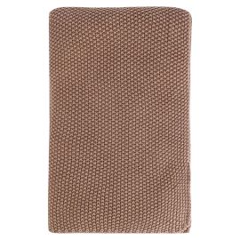 Плед из стираного хлопка цвета мокко из коллекции Essential, 130x180 см, Tkano