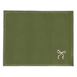 Салфетка под приборы Fancy Bows оливкового цвета из коллекции Essential, 35х45 см, Tkano