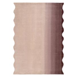 Ковер из шерсти Over Horizon цвета марсала из коллекции Trendy Ruffles, 200х300 см, Tkano
