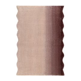 Ковер из шерсти Over Horizon цвета марсала из коллекции Trendy Ruffles, 60х90 см, Tkano