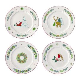 Набор из четырех тарелок Nordic winter из коллекции New Year Essential, ?23 см, Tkano