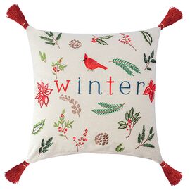 Подушка декоративная Зимняя песня из коллекции New Year Essentiall, 45x45см, Tkano
