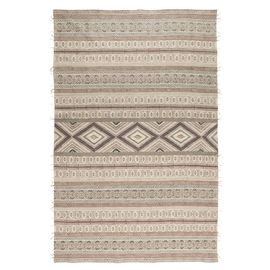 Ковер из хлопка, шерсти и джута с геометрическим орнаментом из коллекции Ethnic, 200х300 см, Tkano