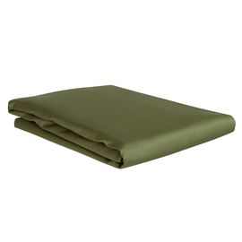 Простыня из сатина оливкового цвета из коллекции Wild, 180х270 см, Tkano