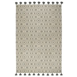 Ковер из хлопка с этническим узором Ромбы и кисточками из коллекции Ethnic, 200х300 см, Tkano