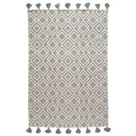 Ковер из хлопка с этническим узором Ромбы и кисточками из коллекции Ethnic, 160х230 см, Tkano