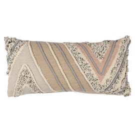 Подушка декоративная с кантом и бахромой из коллекции Ethnic, 30х60 см, Tkano