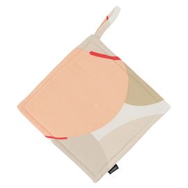 Прихватка из хлопка бежевого цвета с авторским принтом из коллекции Freak Fruit, 22х22 см, Tkano