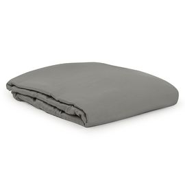 Простыня из сатина серого цвета из египетского хлопка из коллекции Essential, 180х270 см, Tkano