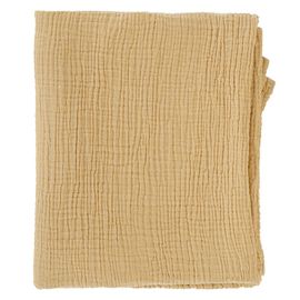 Одеяло из жатого хлопка горчичного цвета из коллекции Essential 90x120 см, Tkano