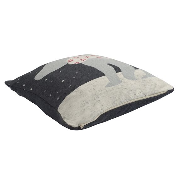 Чехол на подушку вязаный с новогодним рисунком Polar bear из коллекции New Year Essential, 45х45 см, Tkano, изображение 3