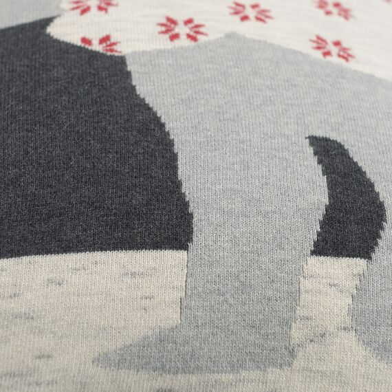 Чехол на подушку вязаный с новогодним рисунком Polar bear из коллекции New Year Essential, 45х45 см, Tkano, изображение 6