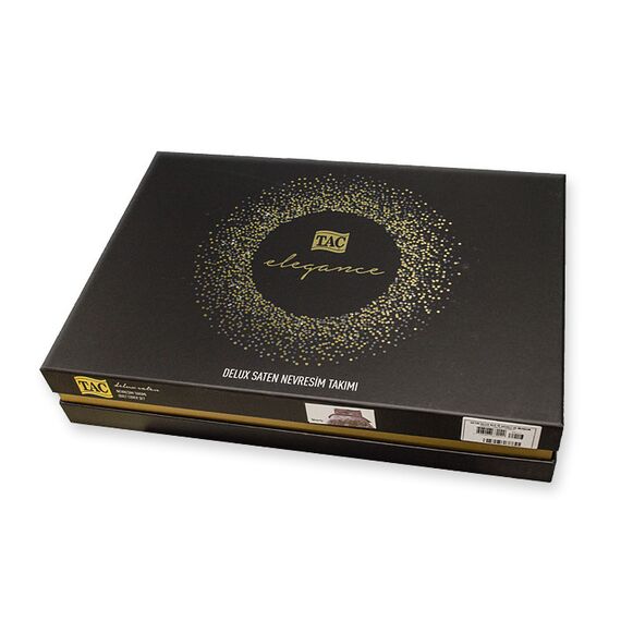 Комплект постельного белья двуспальный из сатина фиолетового цвета DELUX GINZA, 200х220 см, TAC, изображение 2
