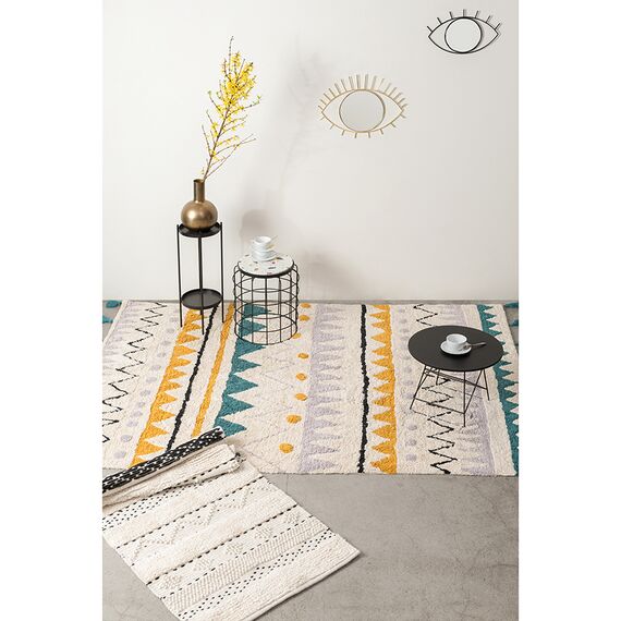 Ковер из хлопка с контрастным этническим орнаментом из коллекции Ethnic, 160x230 см, Tkano, изображение 7
