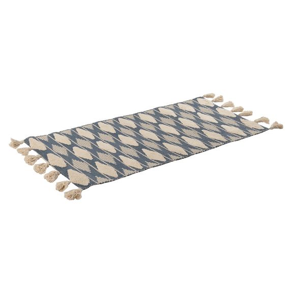 Ковер из хлопка синего цвета Argyle из коллекции Ethnic, 70х160 см, Tkano, изображение 4