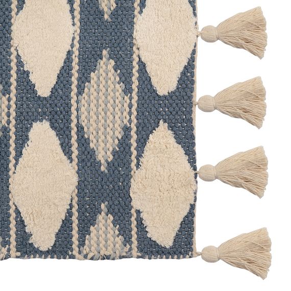 Ковер из хлопка синего цвета Argyle из коллекции Ethnic, 70х160 см, Tkano, изображение 6