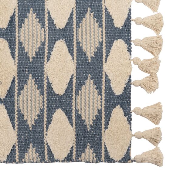 Ковер из хлопка синего цвета Argyle из коллекции Ethnic, 160х230 см, Tkano, изображение 5