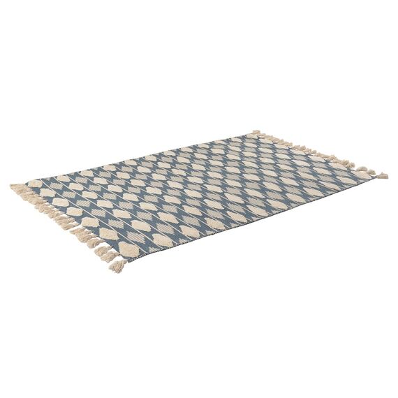 Ковер из хлопка синего цвета Argyle из коллекции Ethnic, 160х230 см, Tkano, изображение 3