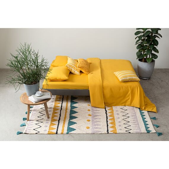 Ковер из хлопка с контрастным этническим орнаментом из коллекции Ethnic, 160x230 см, Tkano, изображение 6