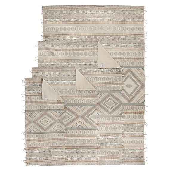 Ковер из хлопка, шерсти и джута с геометрическим орнаментом из коллекции Ethnic, 120х180 см, Tkano, изображение 10
