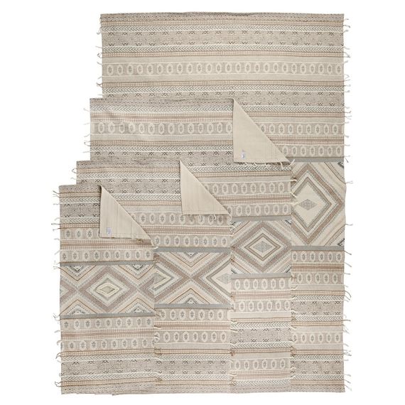 Ковер из хлопка, шерсти и джута с геометрическим орнаментом из коллекции Ethnic, 200х300 см, Tkano, изображение 9