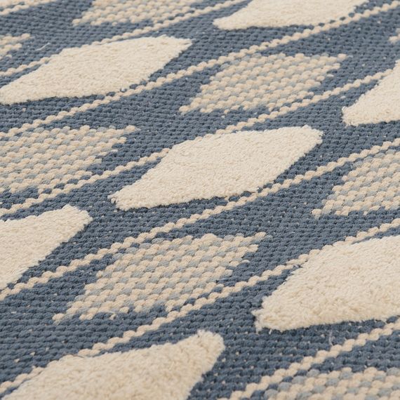 Ковер из хлопка синего цвета Argyle из коллекции Ethnic, 70х160 см, Tkano, изображение 7