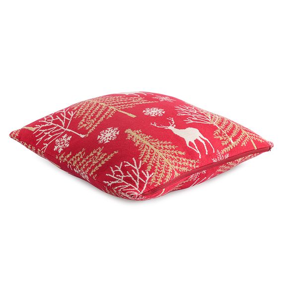 Подушка вязаная с новогодним рисунком Winter fairytale  из коллекции New Year Essential, 45х45 см, Tkano, изображение 4