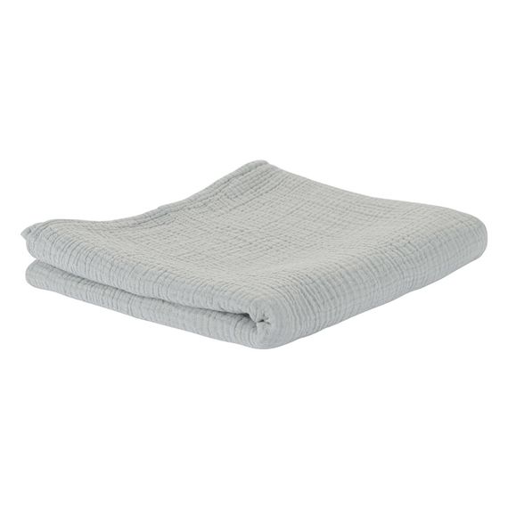 Одеяло из жатого хлопка серого цвета из коллекции Essential 90x120 см, Tkano, изображение 2