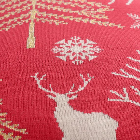 Подушка вязаная с новогодним рисунком Winter fairytale  из коллекции New Year Essential, 45х45 см, Tkano, изображение 6