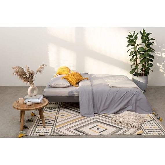 Покрывало базовое бежевого цвета из коллекции Ethnic, 180х250 см, Tkano, изображение 5