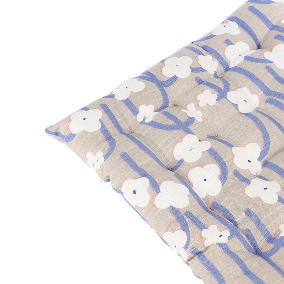 Подушка на стул из хлопка с принтом Полярный цветок из коллекции Scandinavian touch, 40х40 см, Tkano, изображение 4