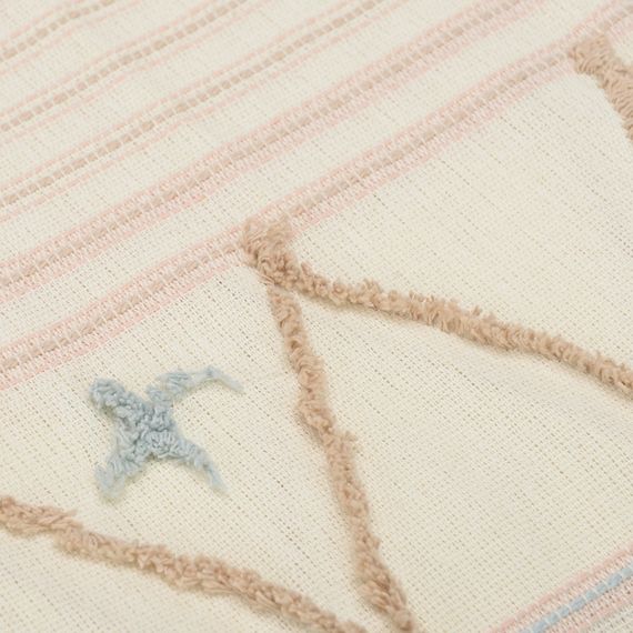 Покрывало из хлопка с бахромой голубого цвета из коллекции Ethnic, 180х250 см, Tkano, изображение 6