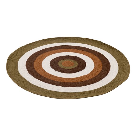 Ковер из хлопка Target коричневого цвета из коллекции Ethnic, ?120 см, Tkano, изображение 2