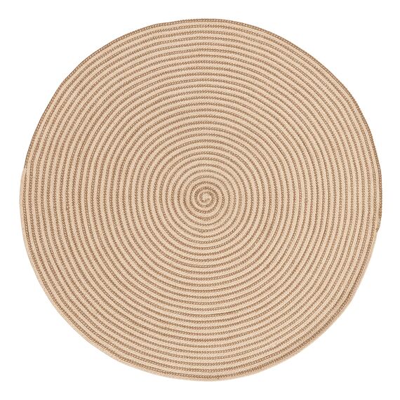 Ковер из хлопка Target бежевого цвета из коллекции Ethnic, ?120 см, Tkano