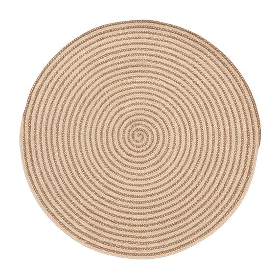 Ковер из хлопка Target бежевого цвета из коллекции Ethnic, ?90 см, Tkano