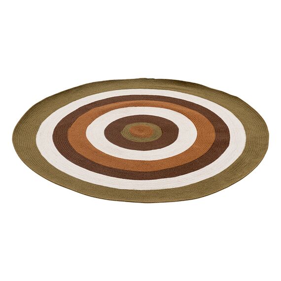Ковер из хлопка Target коричневого цвета из коллекции Ethnic, ?150 см, Tkano, изображение 2