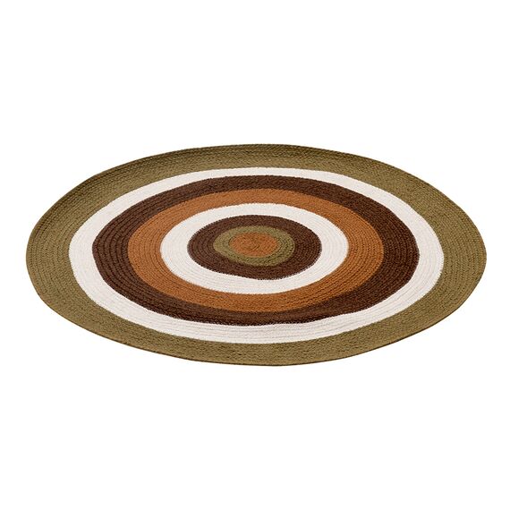 Ковер из хлопка Target коричневого цвета из коллекции Ethnic, ?90 см, Tkano, изображение 2