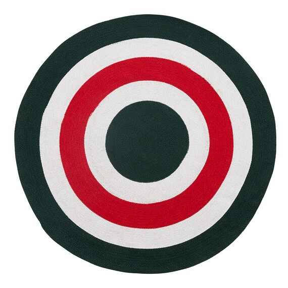 Ковер из хлопка Target темно-зеленого цвета из коллекции Ethnic, ?120 см, Tkano