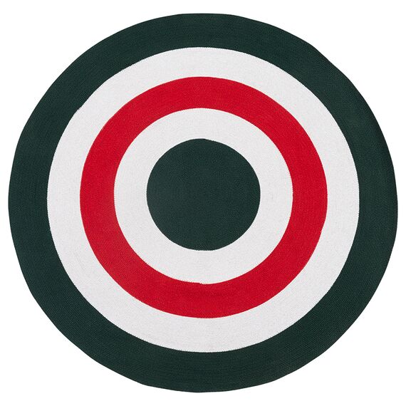 Ковер из хлопка Target темно-зеленого цвета из коллекции Ethnic, ?150 см, Tkano