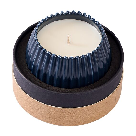 Свеча ароматическая Musk, Rose & Cedarwood из коллекции Edge, синий, 30 ч, Tkano, изображение 7