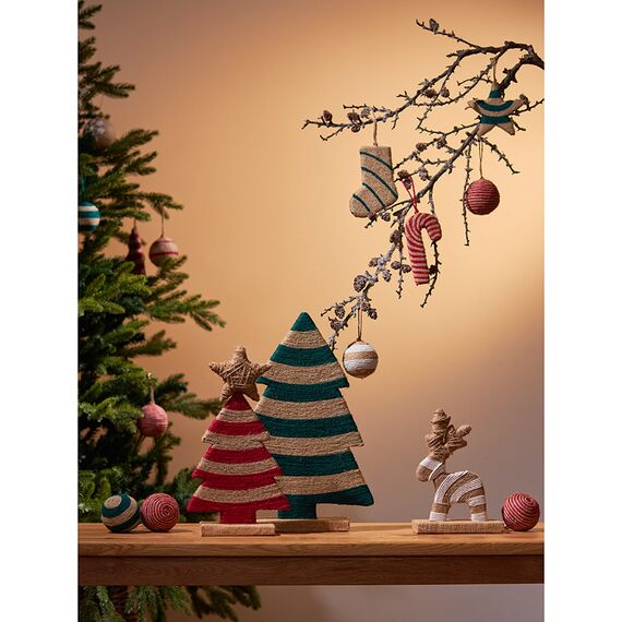 Декор новогодний Funky stripes из джута и гофрированного картона из коллекции New Year Essential, Tkano, изображение 3